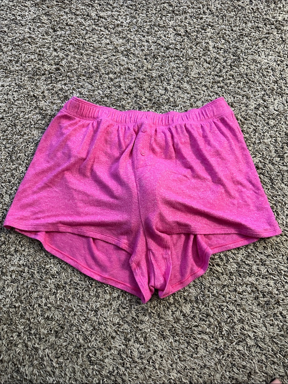 Pink Victoria Secret Hot Pink Period Lounge Shorts with Elastic Waist (MRO)